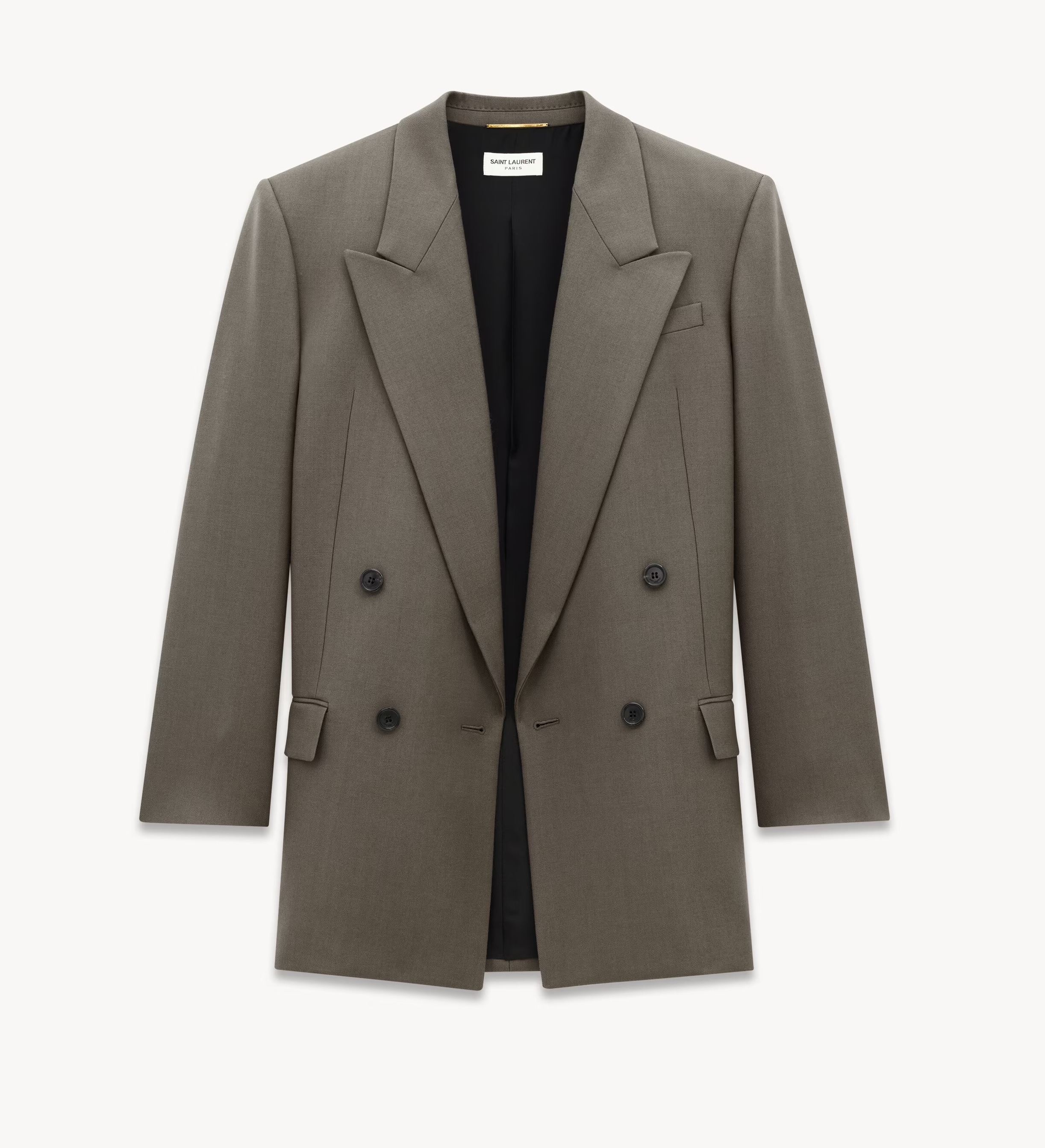 Saint Laurent《ダブルブレスト ジャケット》ウール グレー 直営