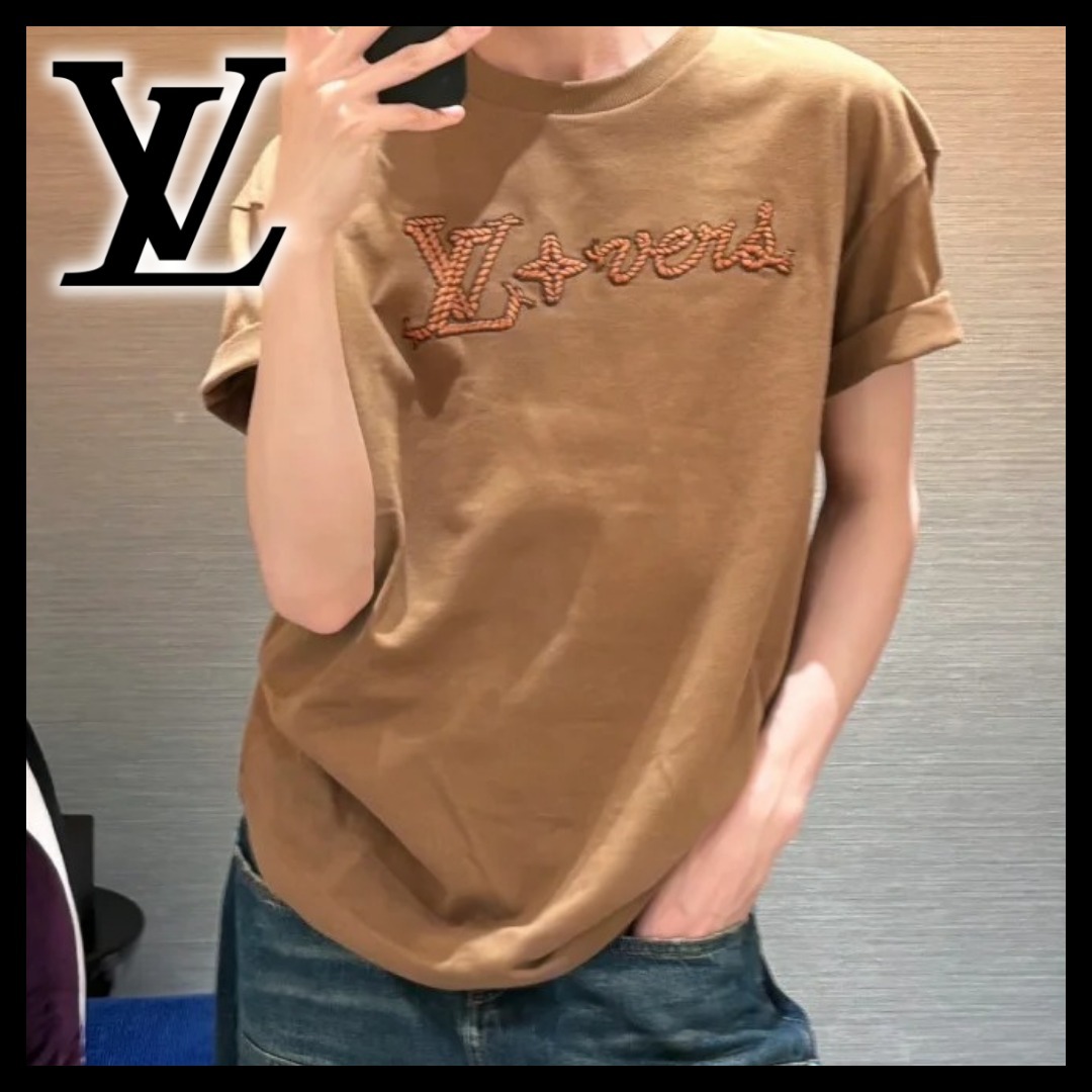 【刺繍入り♪バッグデザインも◎】ルイヴィトン コットンTシャツ