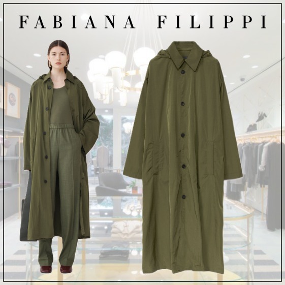 [FABIANA FILIPPI] フード付きロングパーカー