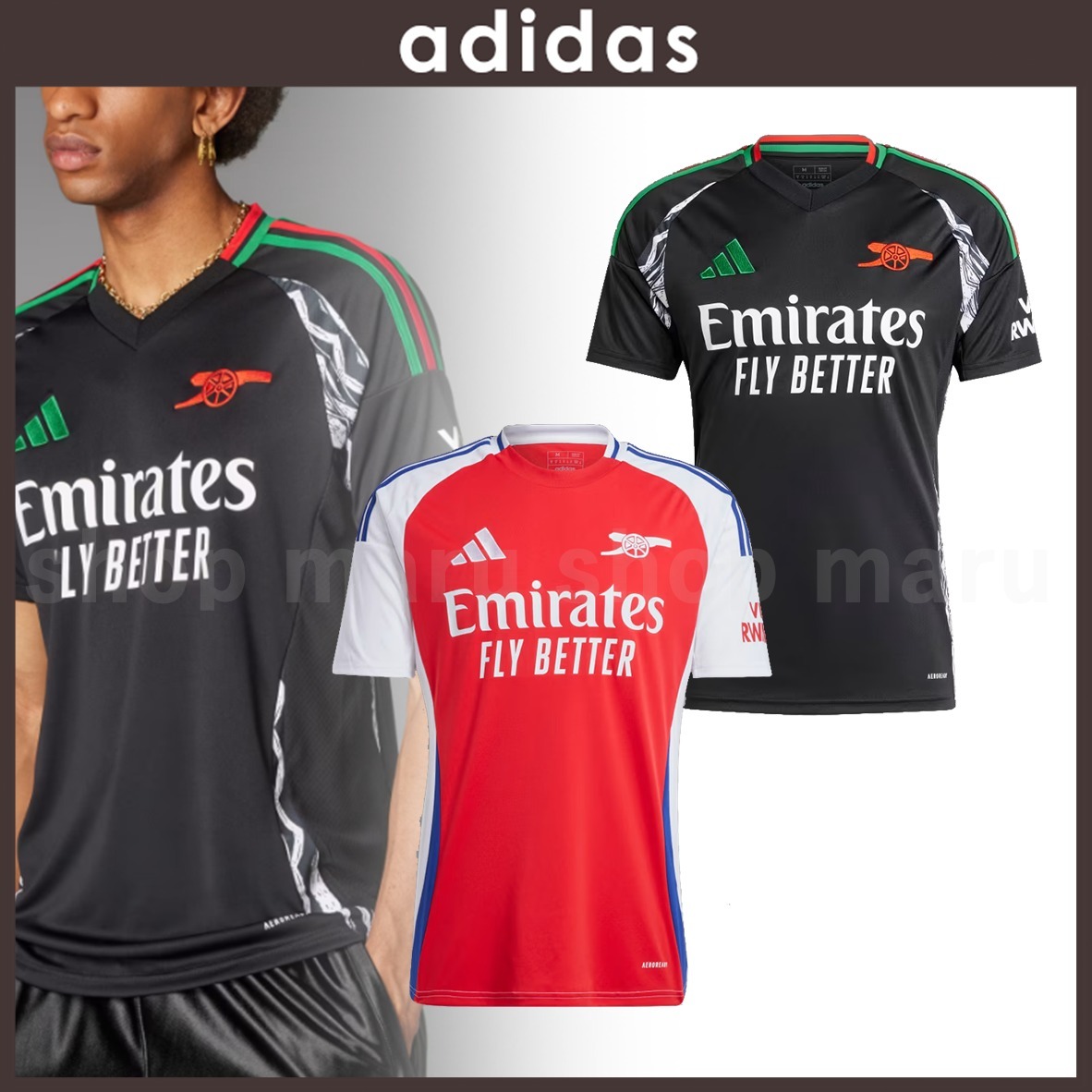 adidas◆アーセナル 24/25 ホーム ジャージ Tシャツ 選手名