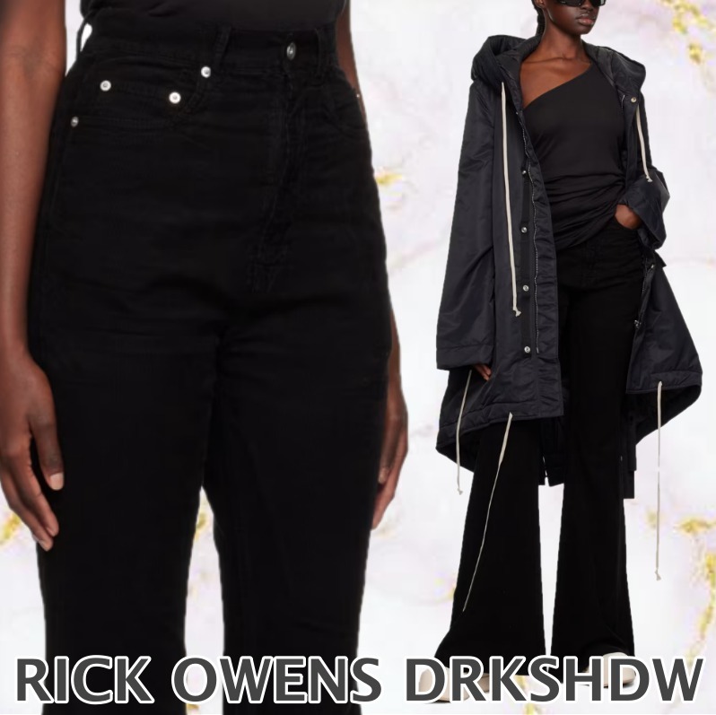 【RICK OWENS DRKSHDW】ブラック Bolan トラウザーズ