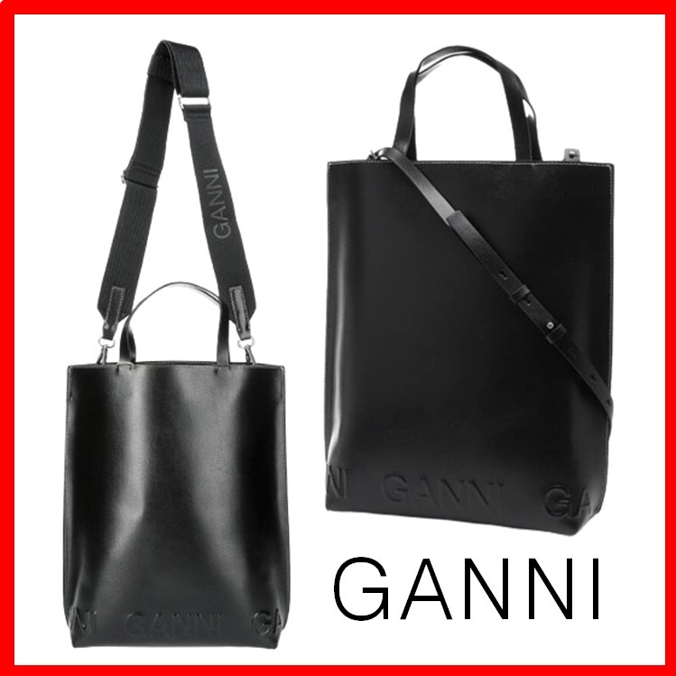 ☆人気☆【GANNI】☆ガニー BANNER ミディアム トートバッグ☆
