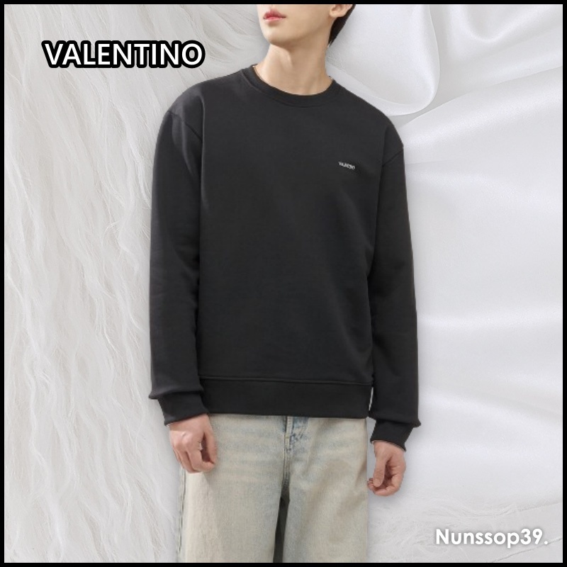 《VALENTINO》 チェストロゴコットンスウェットシャツ