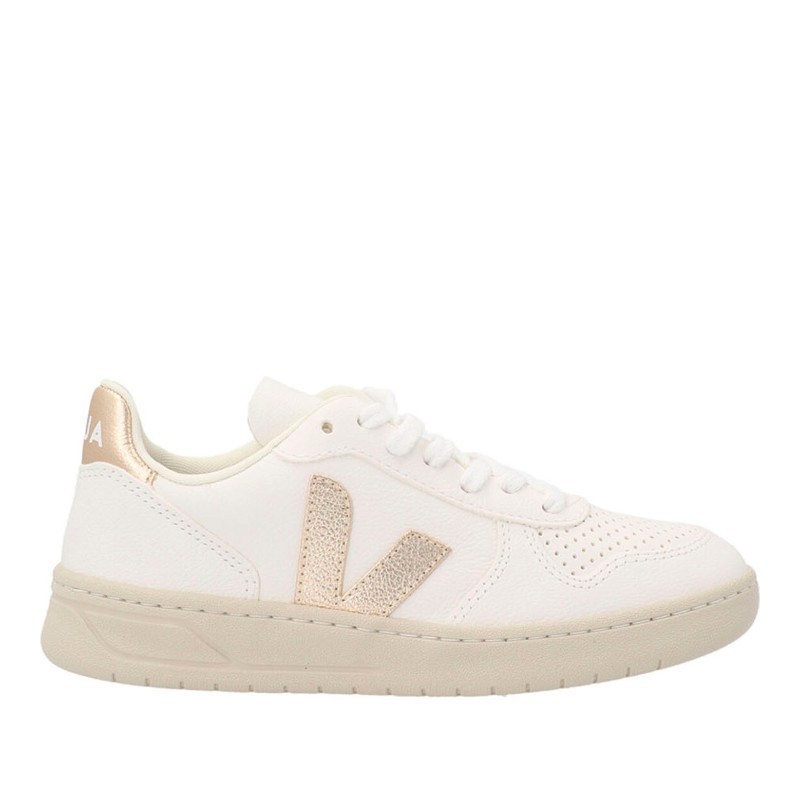 スニーカー VEJA FW24 'V-10' sneakers (VX0502935 EXTRAWHITEPLATINE)