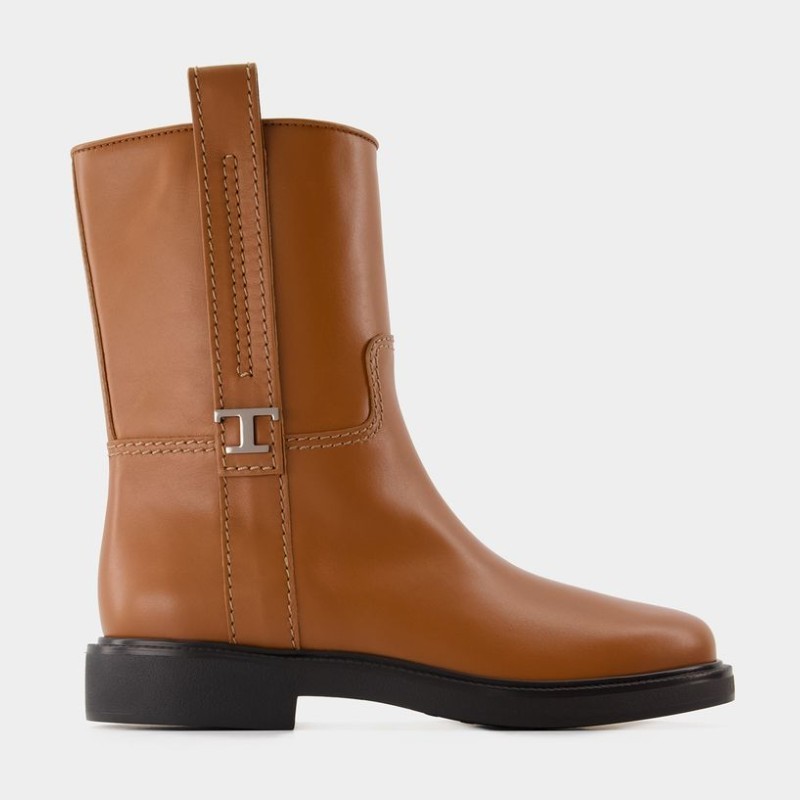 ショートブーツ・ブーティ TOD'S Gomma 20l Boots - Tod's - Leather - Brown