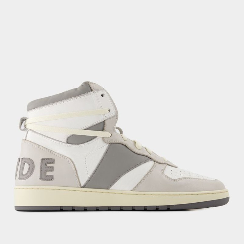 スニーカー RHUDE Rhecess Hi Sneakers - Rhude - Leather - White/Grey