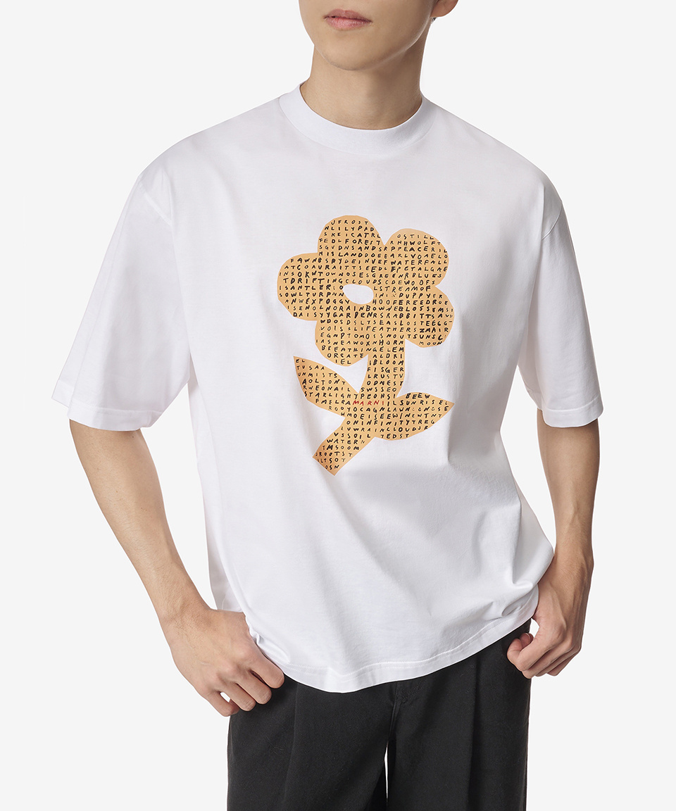 《MARNI》 FLOWER PRINT SHORT SLEEVE T SHIRT