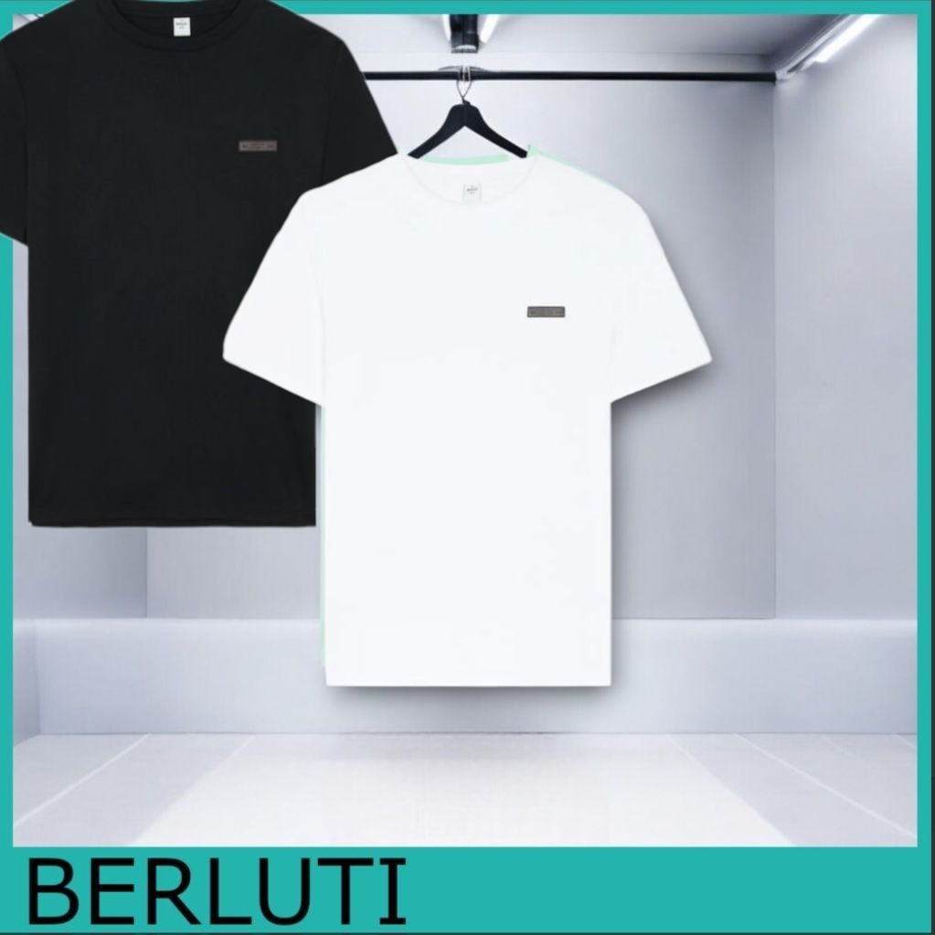★BERLUTI直営店★レザーディテールのTシャツ