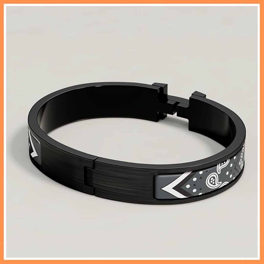 【おしゃれが一際輝く】HERMES★バングル Clic HH バンダナ ソー