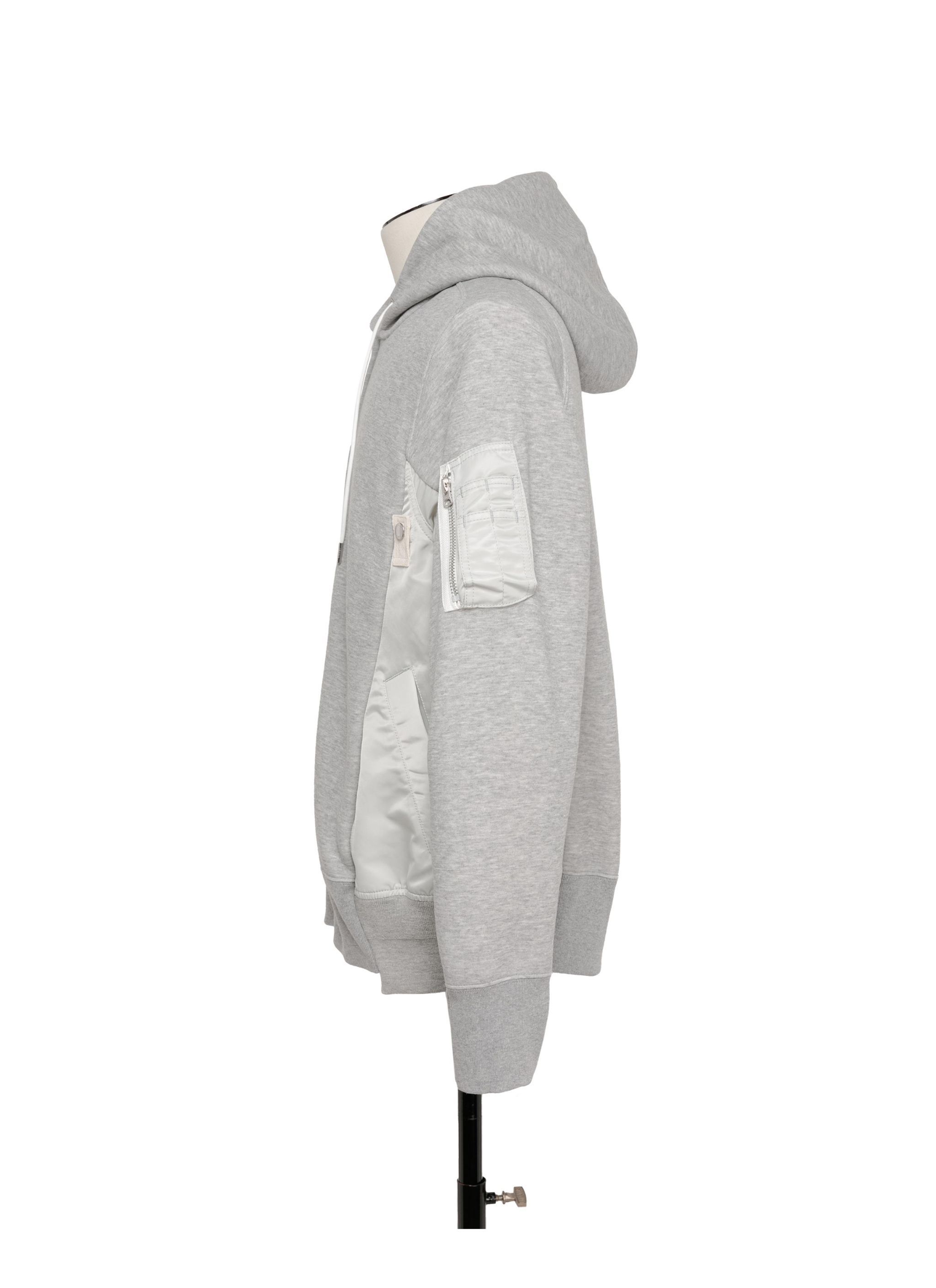 《個性的》sacai スポンジスウェット×ナイロンツイルパーカー