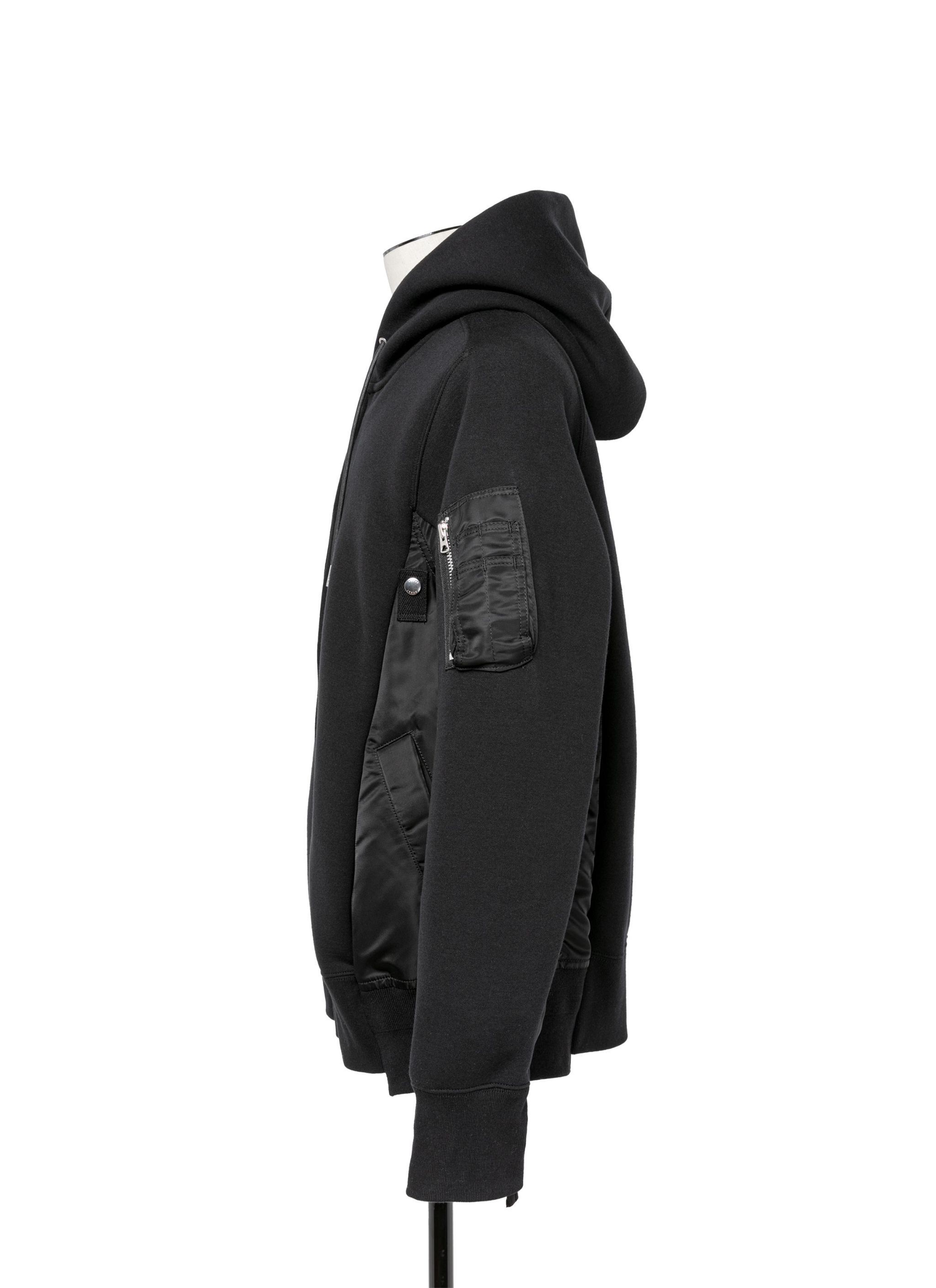 《個性的》sacai スポンジスウェット×ナイロンツイルパーカー