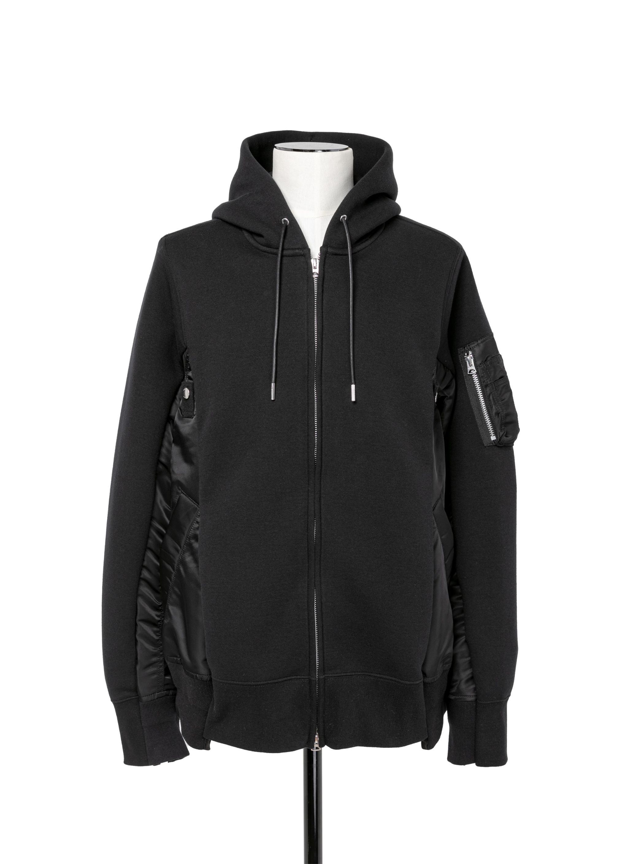 《個性的》sacai スポンジスウェット×ナイロンツイルパーカー