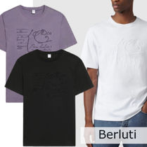 【24SS】Berluti スクリット コットン ロゴ Tシャツ 半袖 24AW】Berluti スクリット コットン ロゴ Tシャツ 半袖 (Berluti