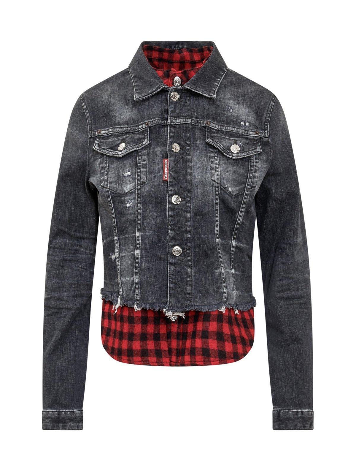 【送料&関税込】Dsquared2 Panelled Button-up Jacket