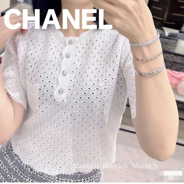 CHANEL《デザインがかわいい♡》 トップス コットン