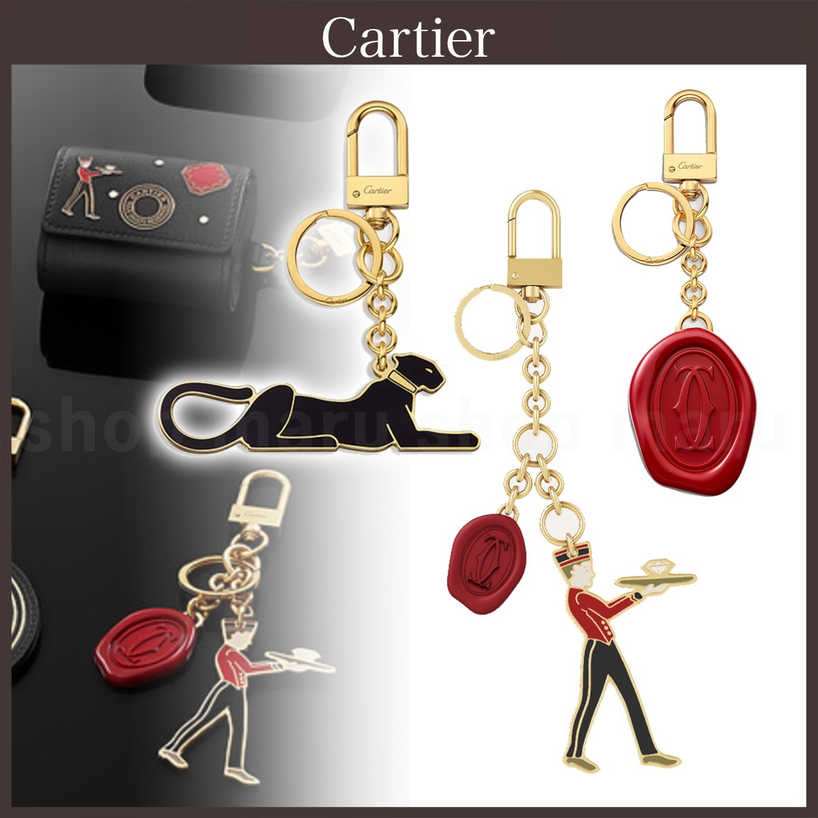 Cartier◆ディアボロ・ド・カルティエキーホルダー◆３種