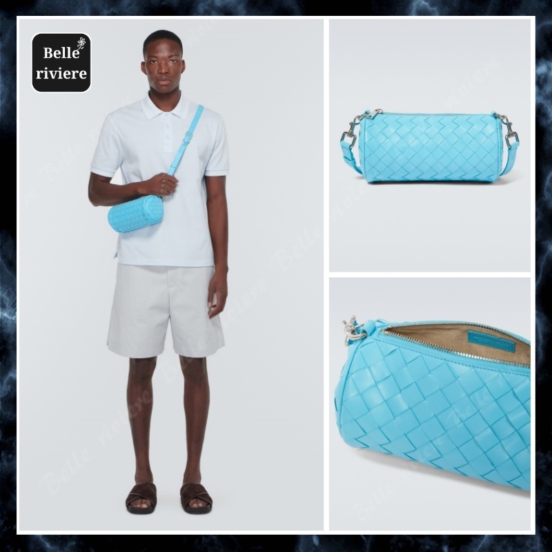 24PF new/BOTTEGA VENETA バレルミニボディバッグ Bag Blue