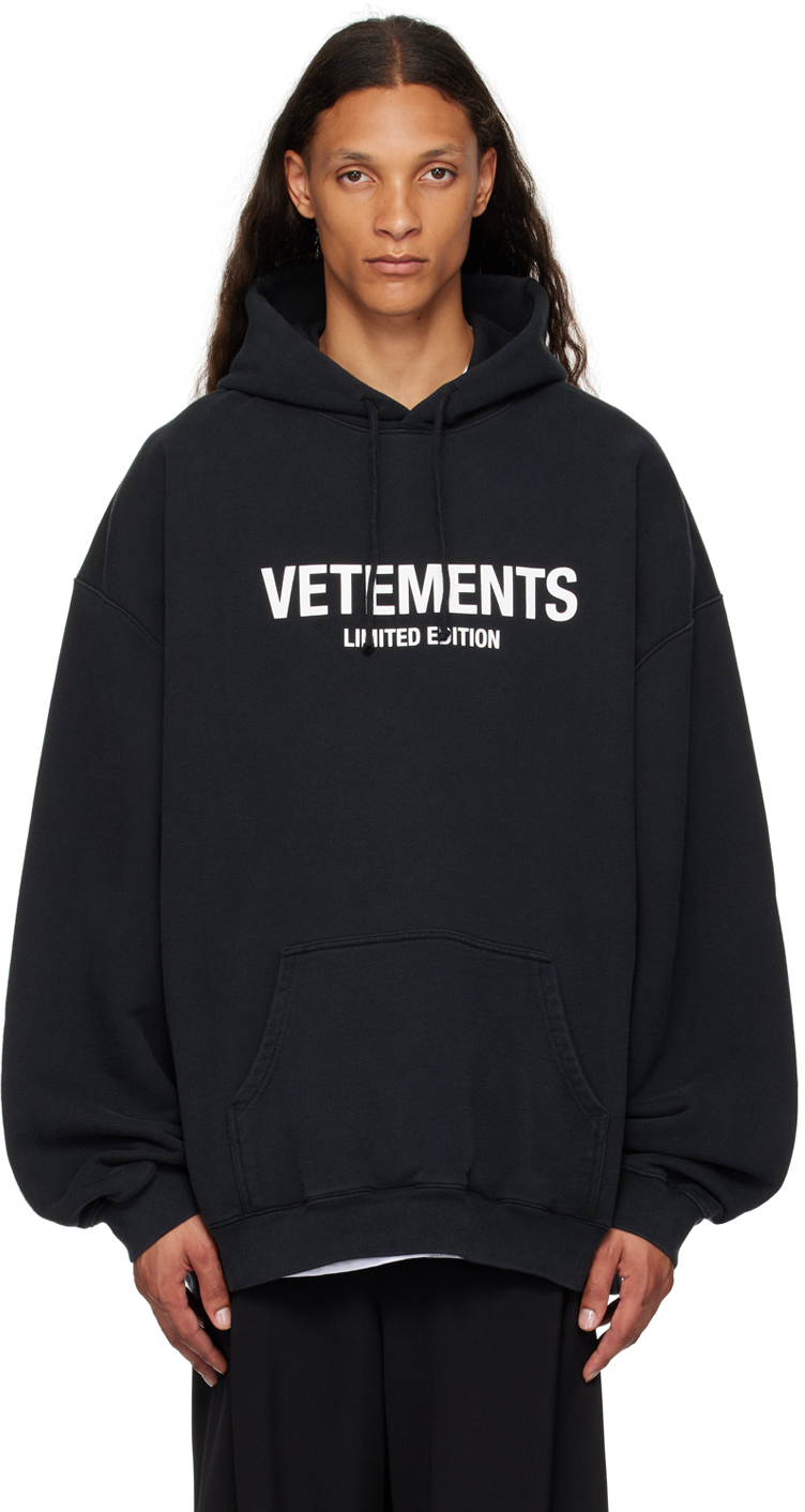 【関税込み】VETEMENTS ブラック Limited Edition フーディ