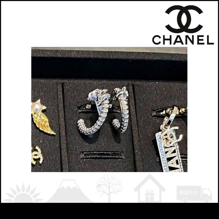 【シャネル】フープ ピアス 煌びやか＆さり気ないCCロゴ☆