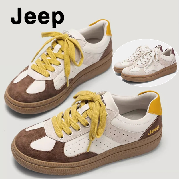 レザーJEEP(ジープ)ダッドスニーカーレディースロゴレトロ