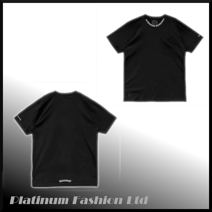 在庫少◆送料込【Chrome Hearts】胸ポケット black ロゴ Tシャツ