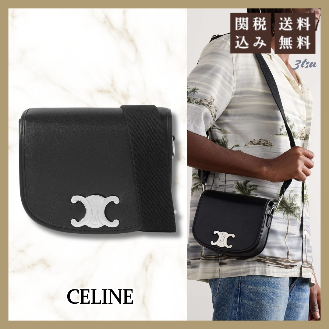 CELINE★トリオンフ スモール レザー メッセンジャーバッグ