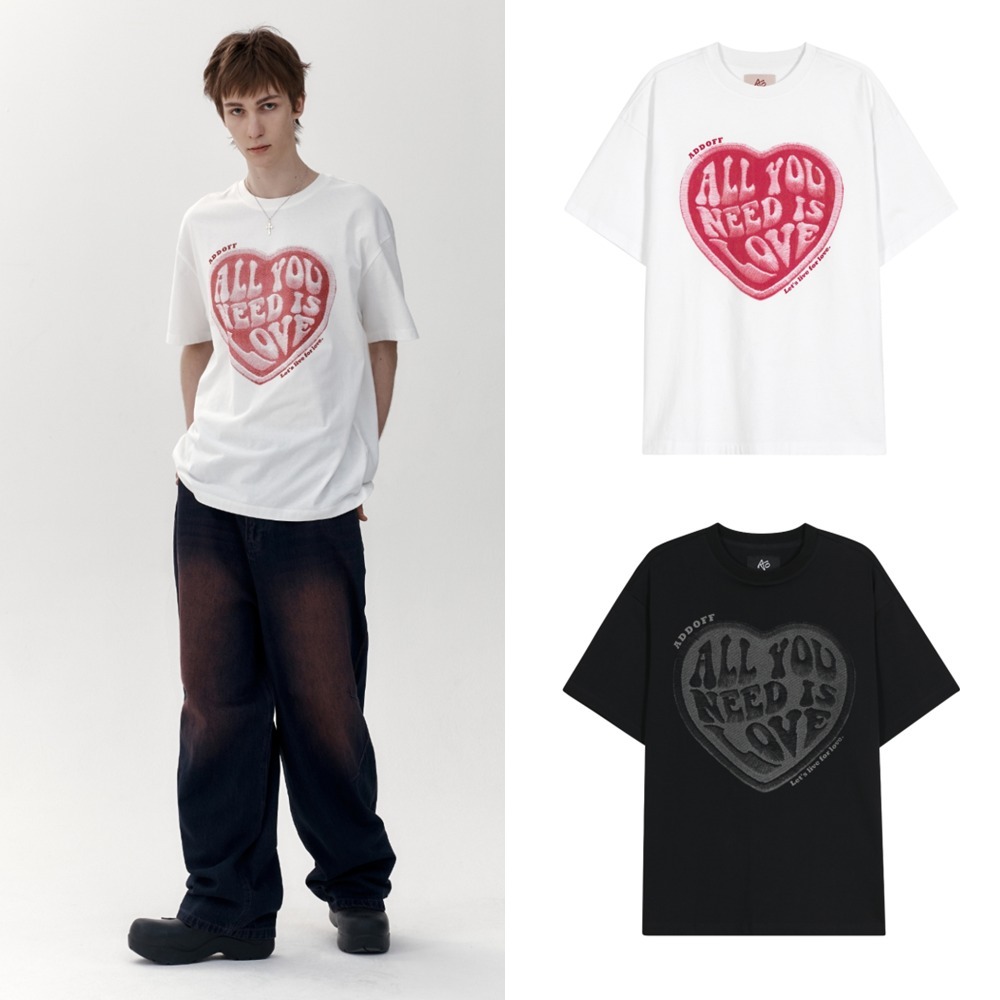 Tシャツ・カットソー [ADDOFF] NEED LOVE T-SHIRT (2 COLOR)