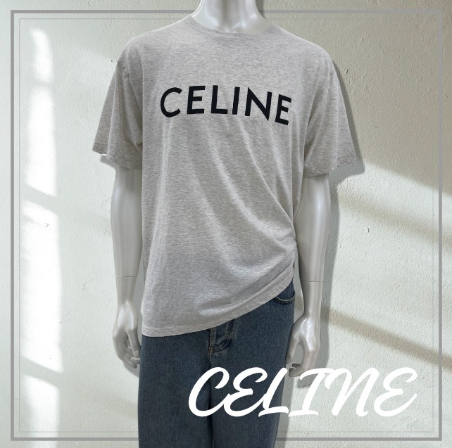 CELINE ロゴ プリント ルーズTシャツ すぐ届く！