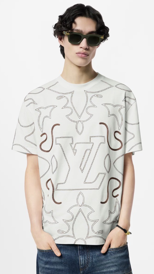 【ロゴがお洒落☆】Louis Vuitton コットンTシャツ louis-vuitton-cotton-pique-t-