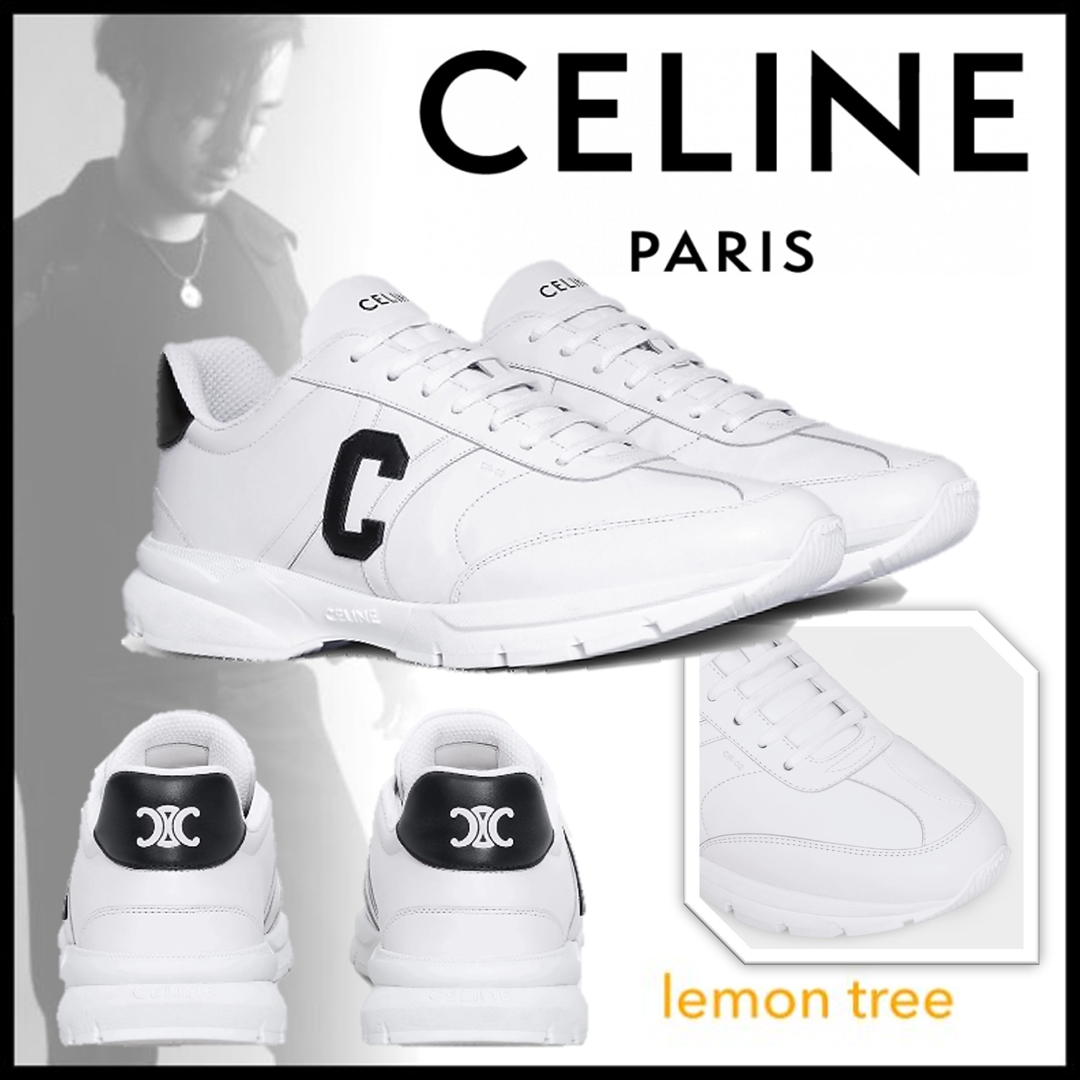 【CELINE】ランナー CR-02 レースアップ ロースニーカー ロゴ