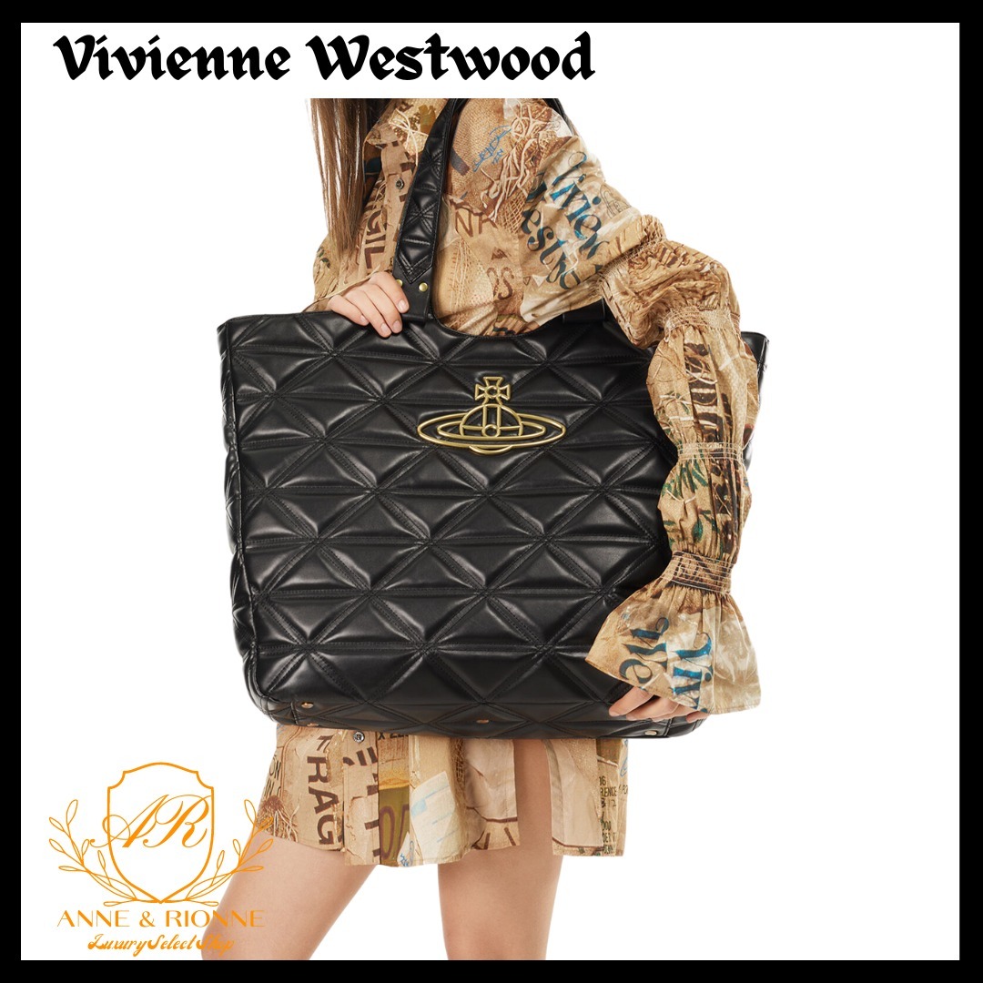 VIVIENNE WESTWOOD トートバッグ レザー ロゴ A4サイズ収納可