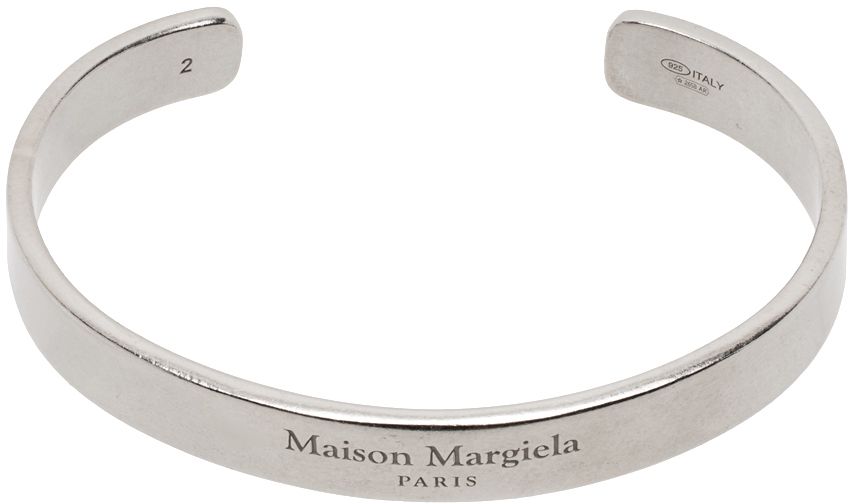 【関税込み】Maison Margiela シルバー ロゴ カフブレスレット