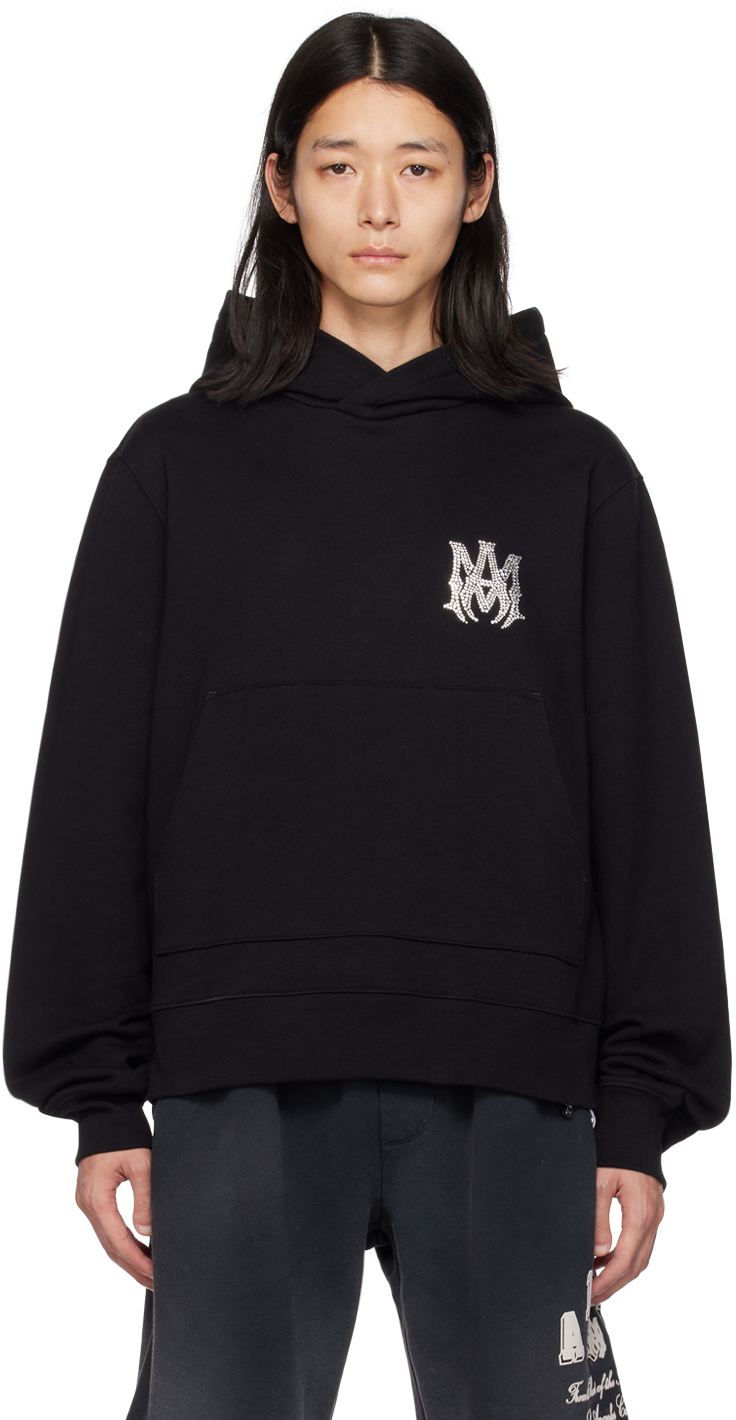 【関税込み】AMIRI ブラック エンベリッシュ フーディ