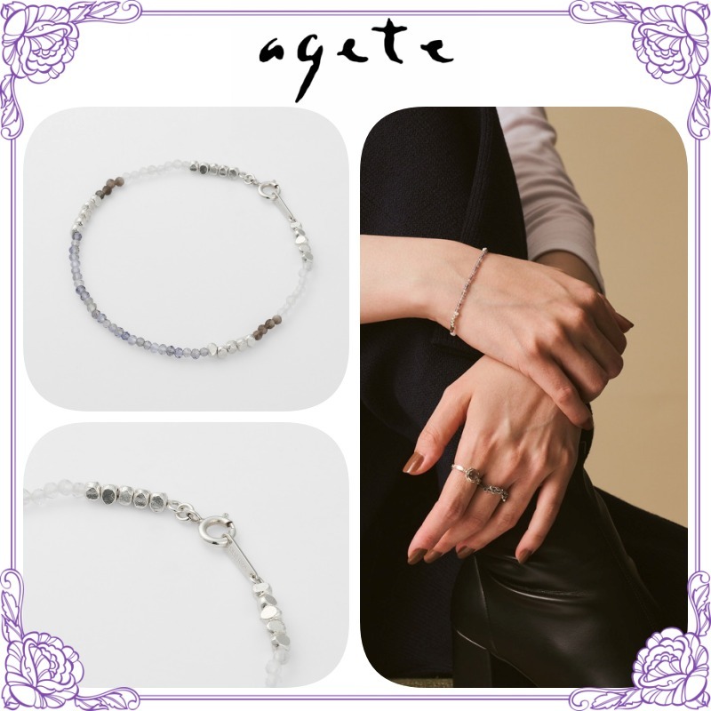 大人気!! agete シルバーマルチストーンブレスレット