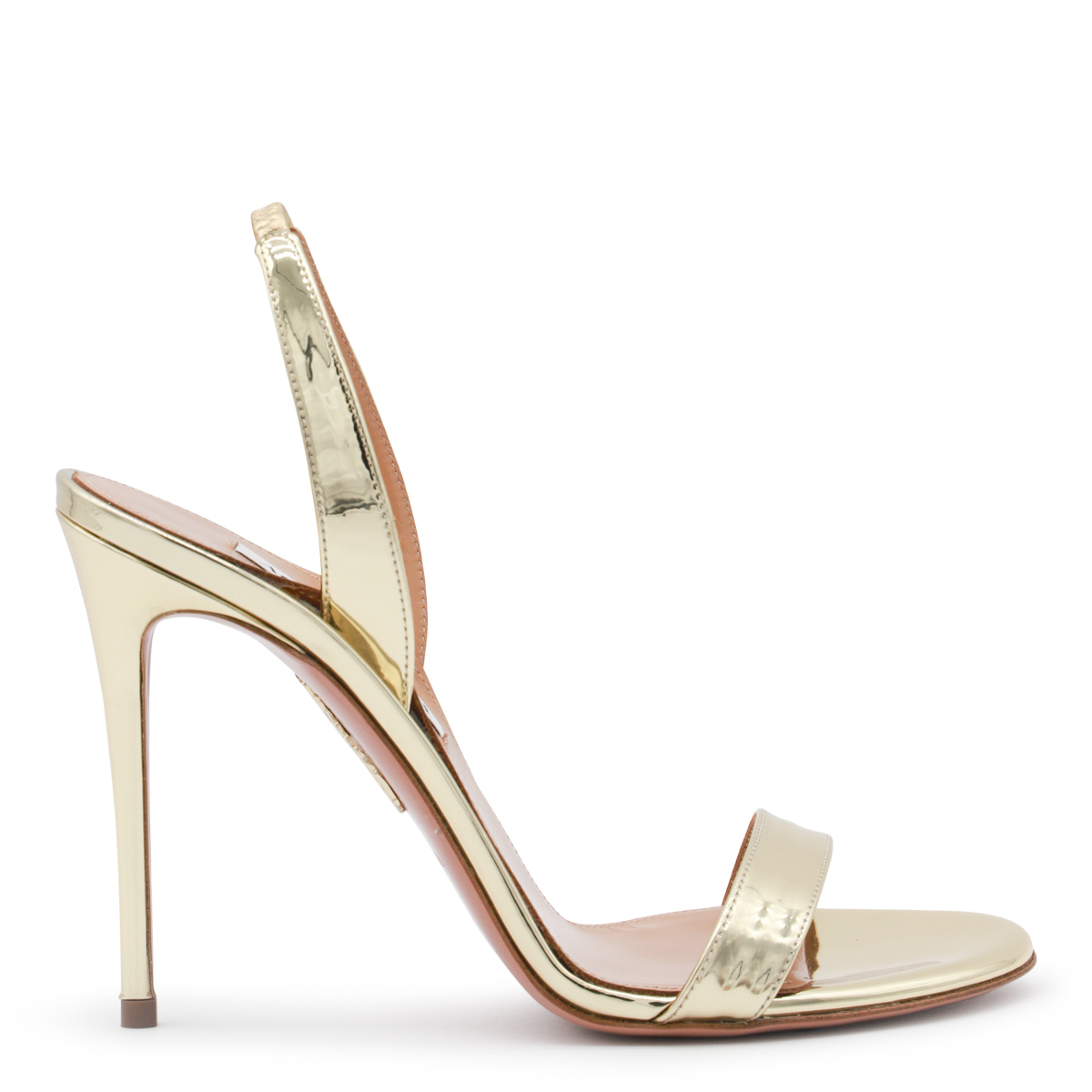 サンダル・ミュール AQUAZZURA GOLD LEATHER SANDALS
