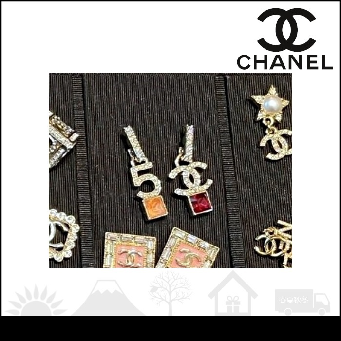 【シャネル】ピアス CCロゴ ＆ No.5 2色のストーンが可愛い☆