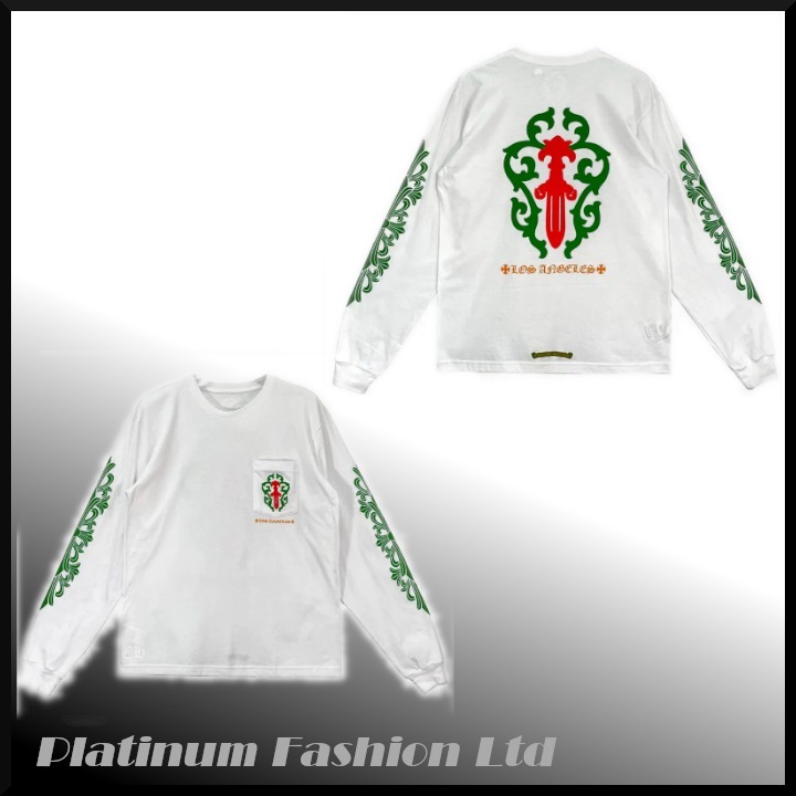送料込【Chrome Hearts】ダガーロゴ longTshirt Los Angeles限定