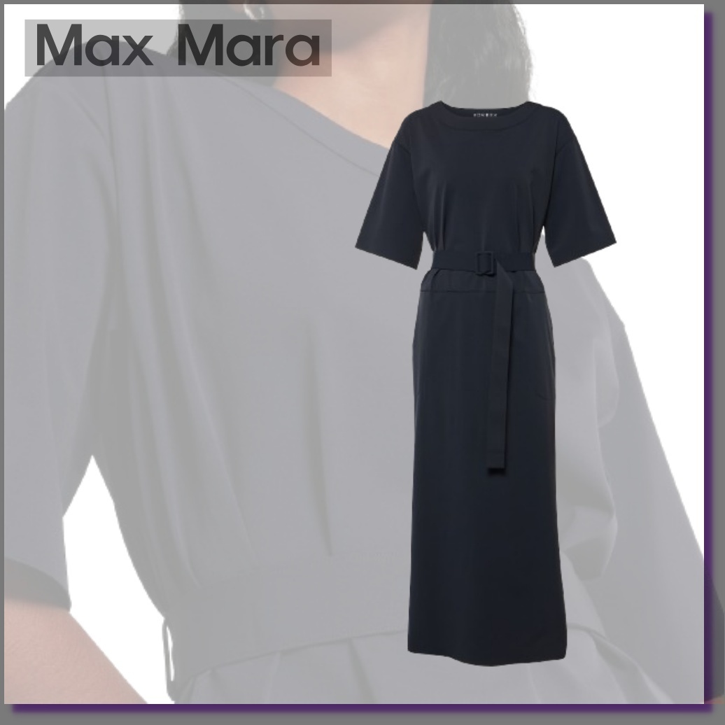 ■MAXMARA Amati ベルト ミディ ドレス
