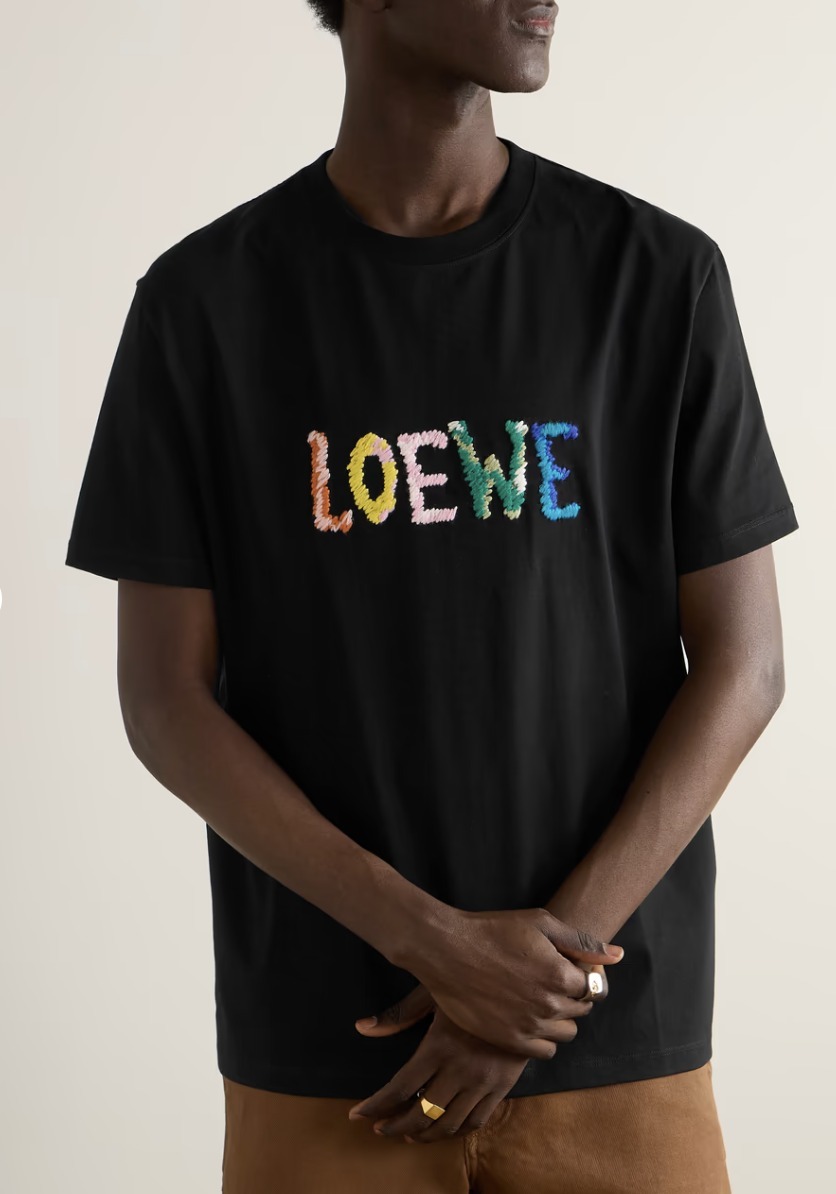 《大人カジュアル》【LOEWE】コットンジャージー スリムTシャツ