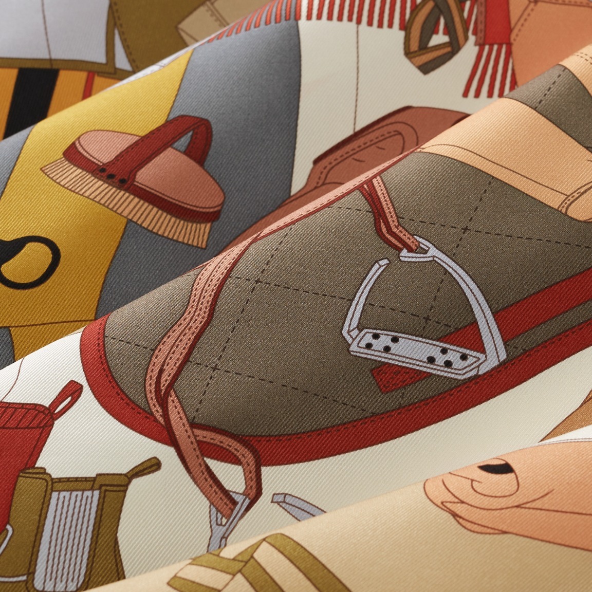 HERMES 最新作 お洒落スカーフ カレ70 シルク Pele-Mele Sellier Pele-Mele Sellier scarf 70 | Hermès USA