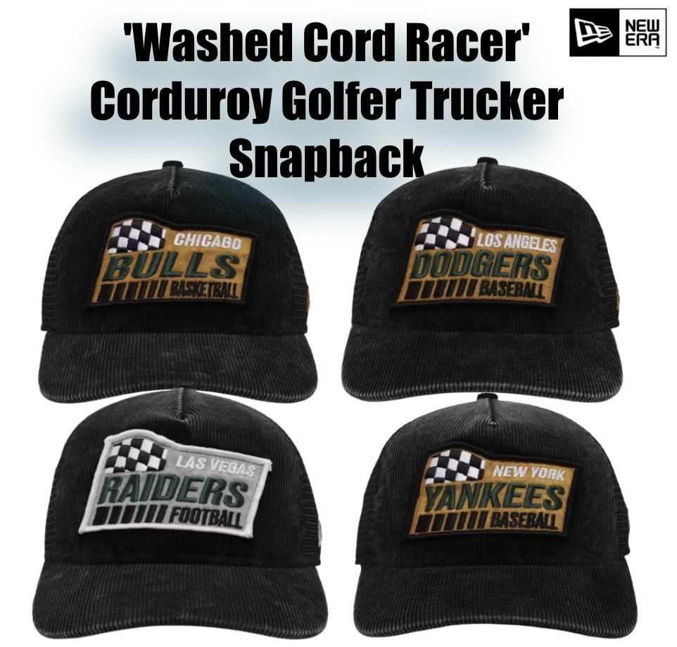 NEW ERA ☆ 'Washed Cord Racer' Corduroy Golfer トラッカー