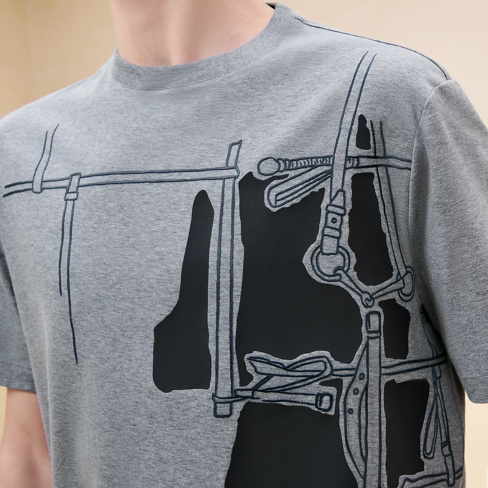 HERMES*TシャツHarnais en Gouache 3D H467930HA (HERMES/T