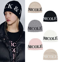 ニットキャップ・ビーニー [NICK&NICOLE] CASHMERE LETTERING JAQUARD BEANIE(5 Colors) MUSINSA | NICK&NICOLE CASHMERE LETTERING JAQUARD BEANIE_IVORY