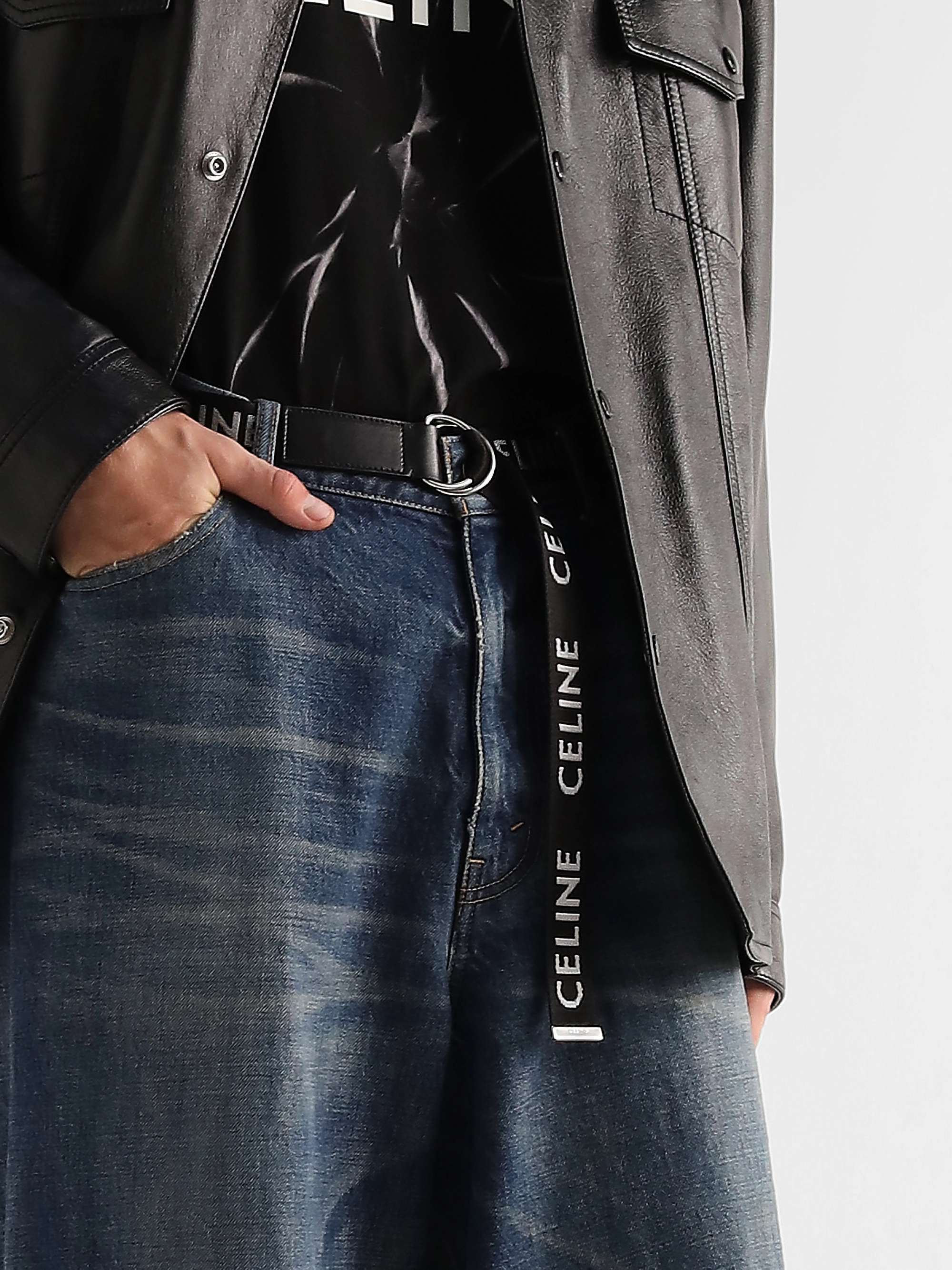 CELINE ジャカードキャンバスサンダル★関税送料込 CELINE セリーヌ オム 3cm ロゴジャカード キャンバスベルト
