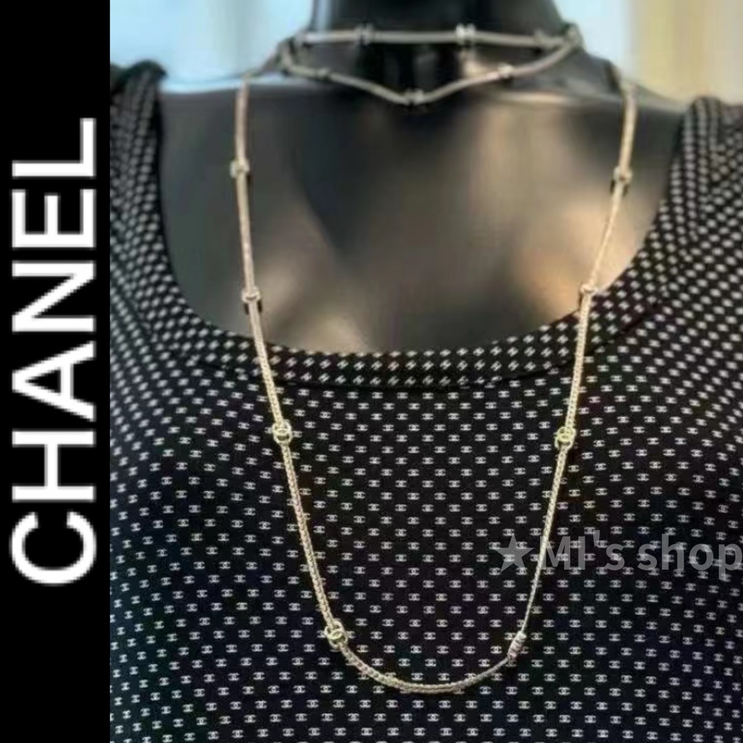【24B/ミニロゴがたくさん♪】CHANEL ロングネックレス ギフトに