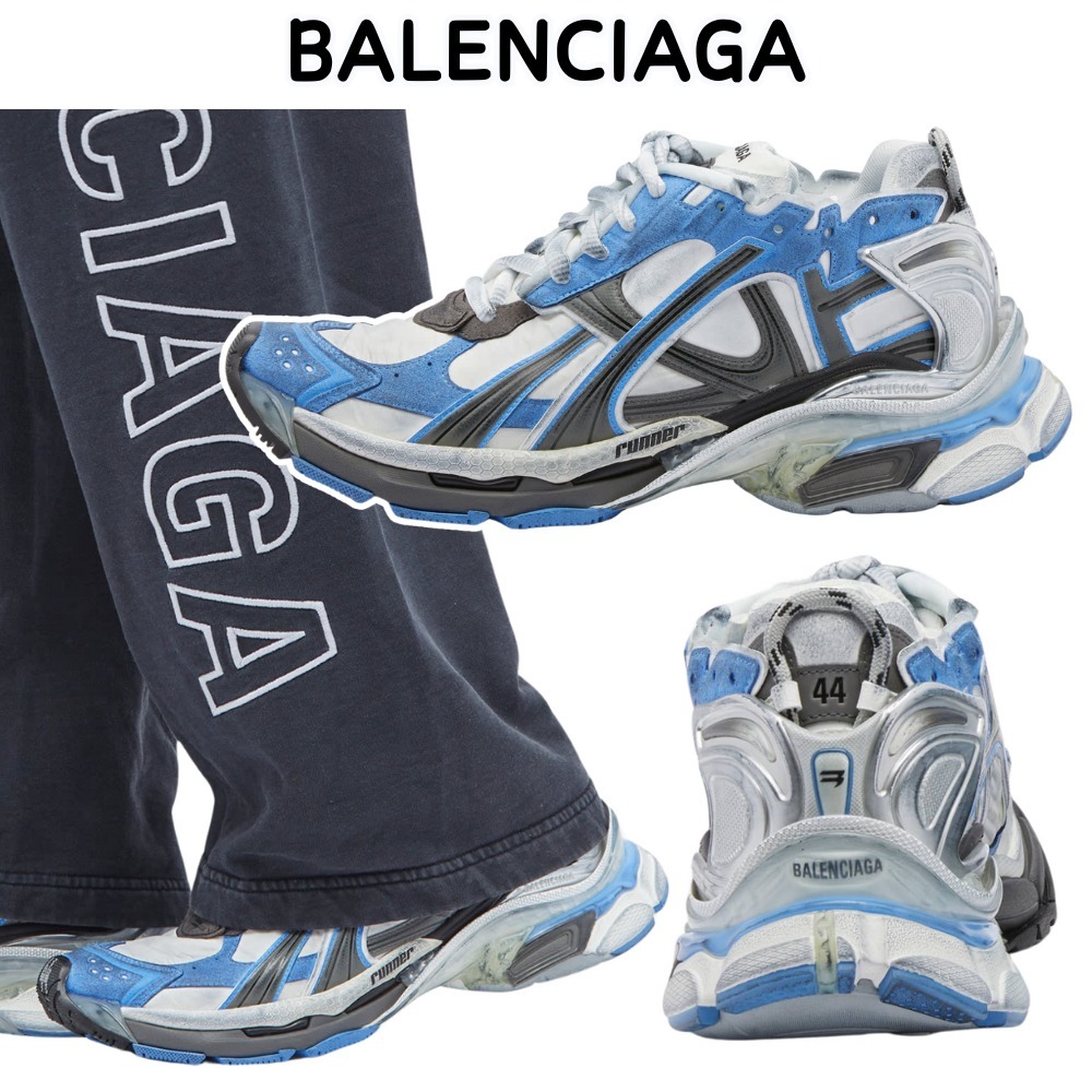 【BALENCIAGA】Blue,White&Grey☆ランナー ローカットスニーカー