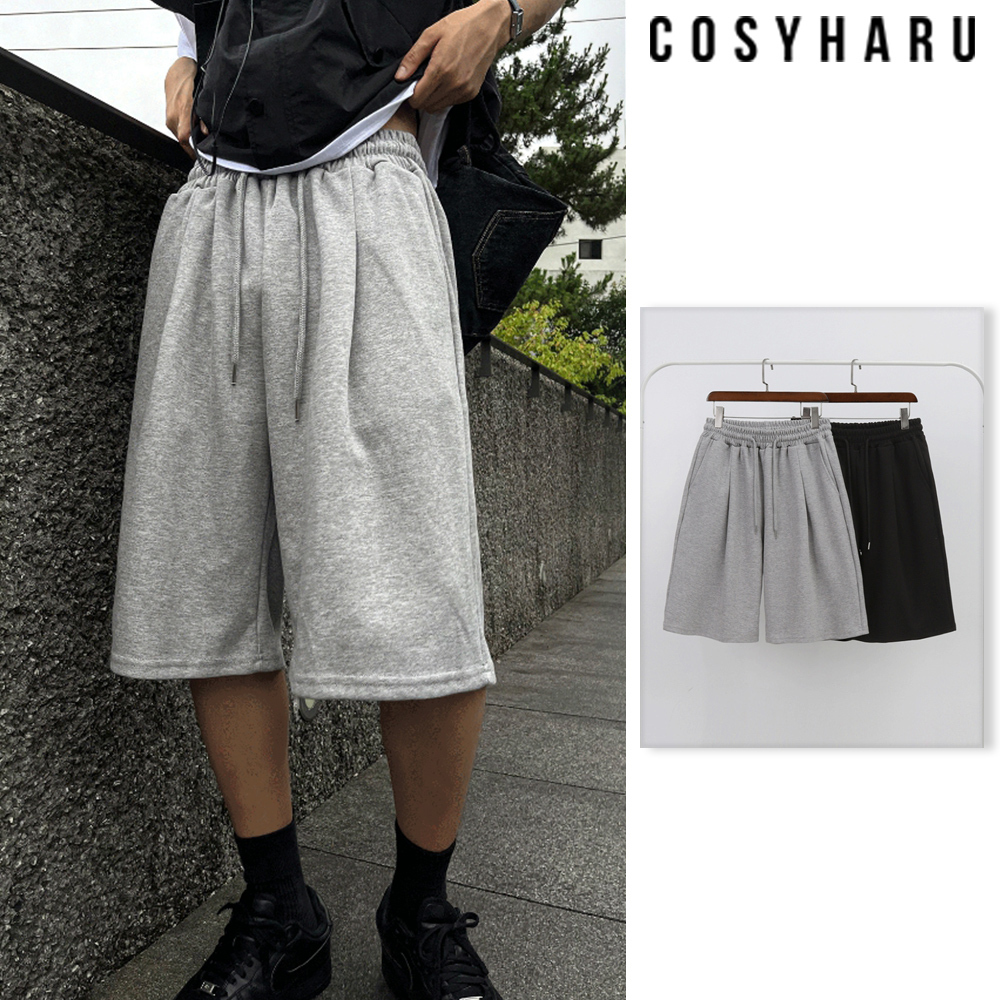 【COSYHARU】Cotton Pintuck Bermuda Pants