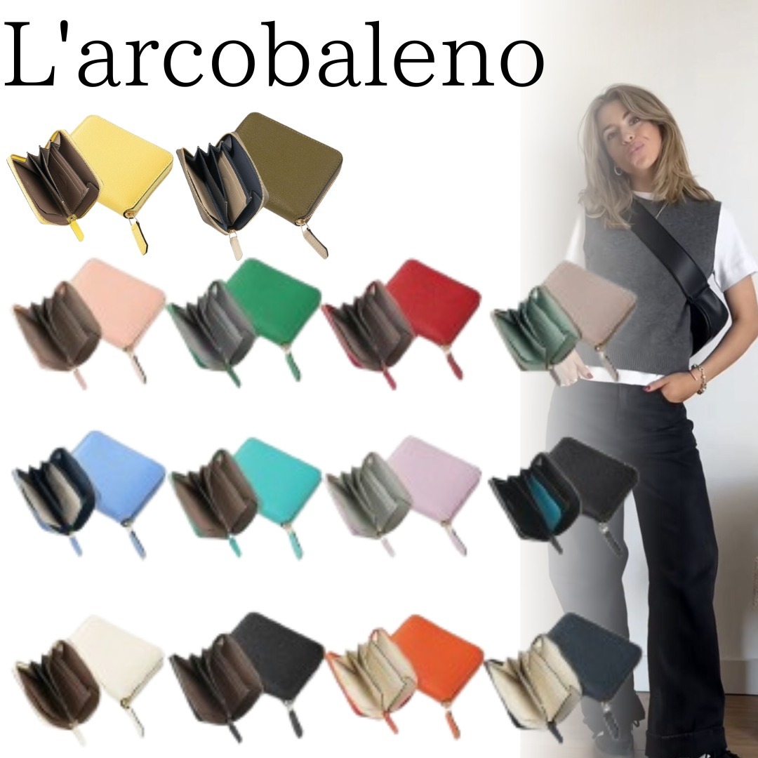 ■L'arcobaleno■ラルコバレーノ ラウンドジップミニウォレット