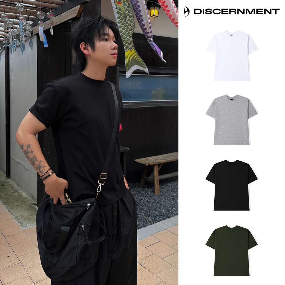 【DISCERNMENT】24SS★ (MADE) Back logo crop S/S T (slim fit)