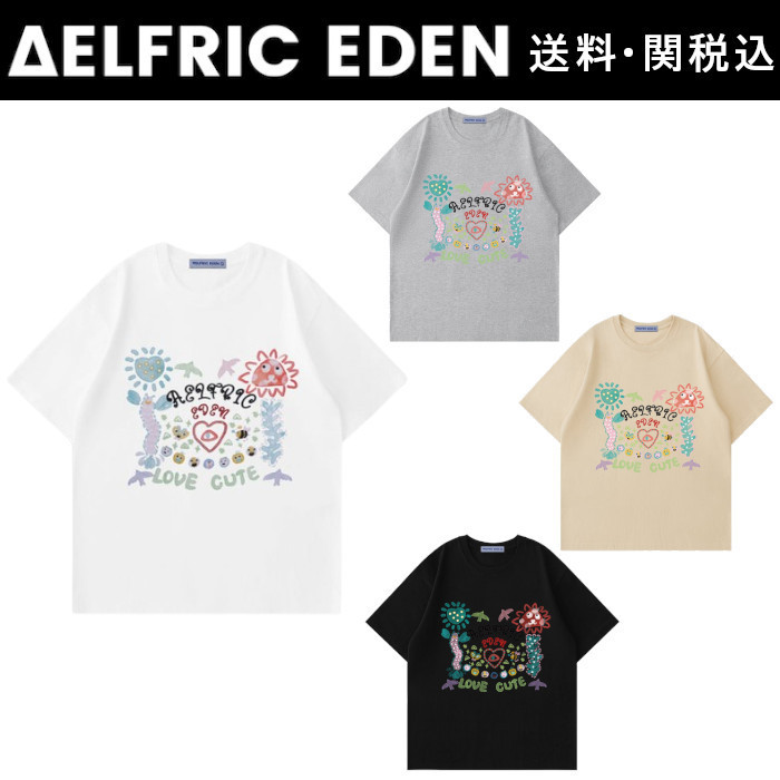 【Aelfric Eden】カラフル 漫画プリント Tシャツ